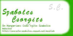 szabolcs csorgits business card